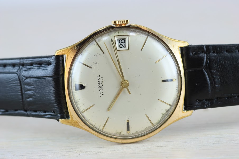 Gold Tone Junghans 17 Jewels Date Watch WatchCharts Marketplace