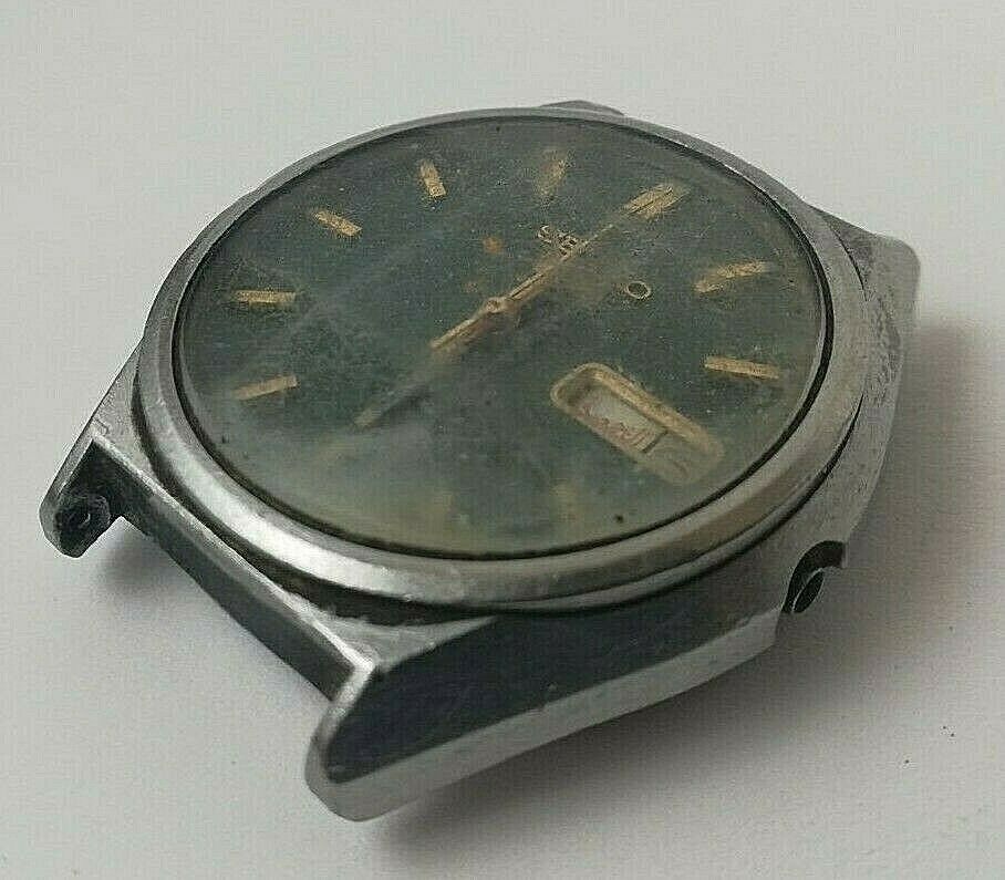 SEIKO 5 6319 8120 Japan Vintage Watch Day Date Stainless Steel