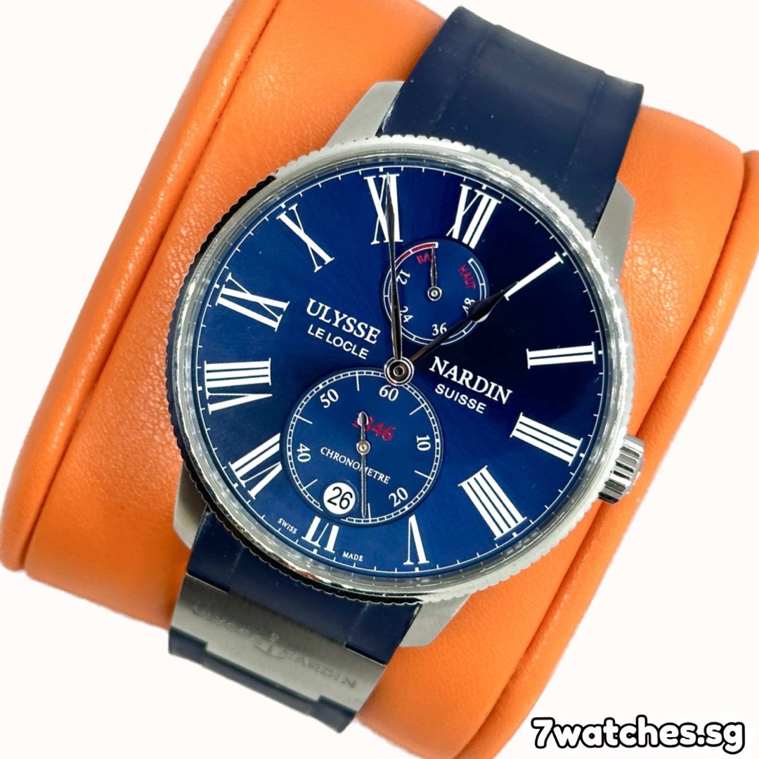 60 OFF Ulysse Nardin Marine Torpilleur 1183 310 43 blue sunburst