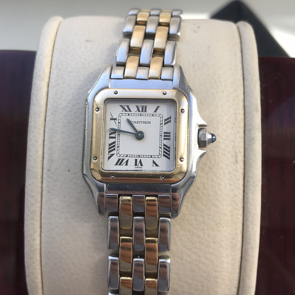 Cartier Panthere Two Tone 18k & Stainless Steel Women's Watch Fully 