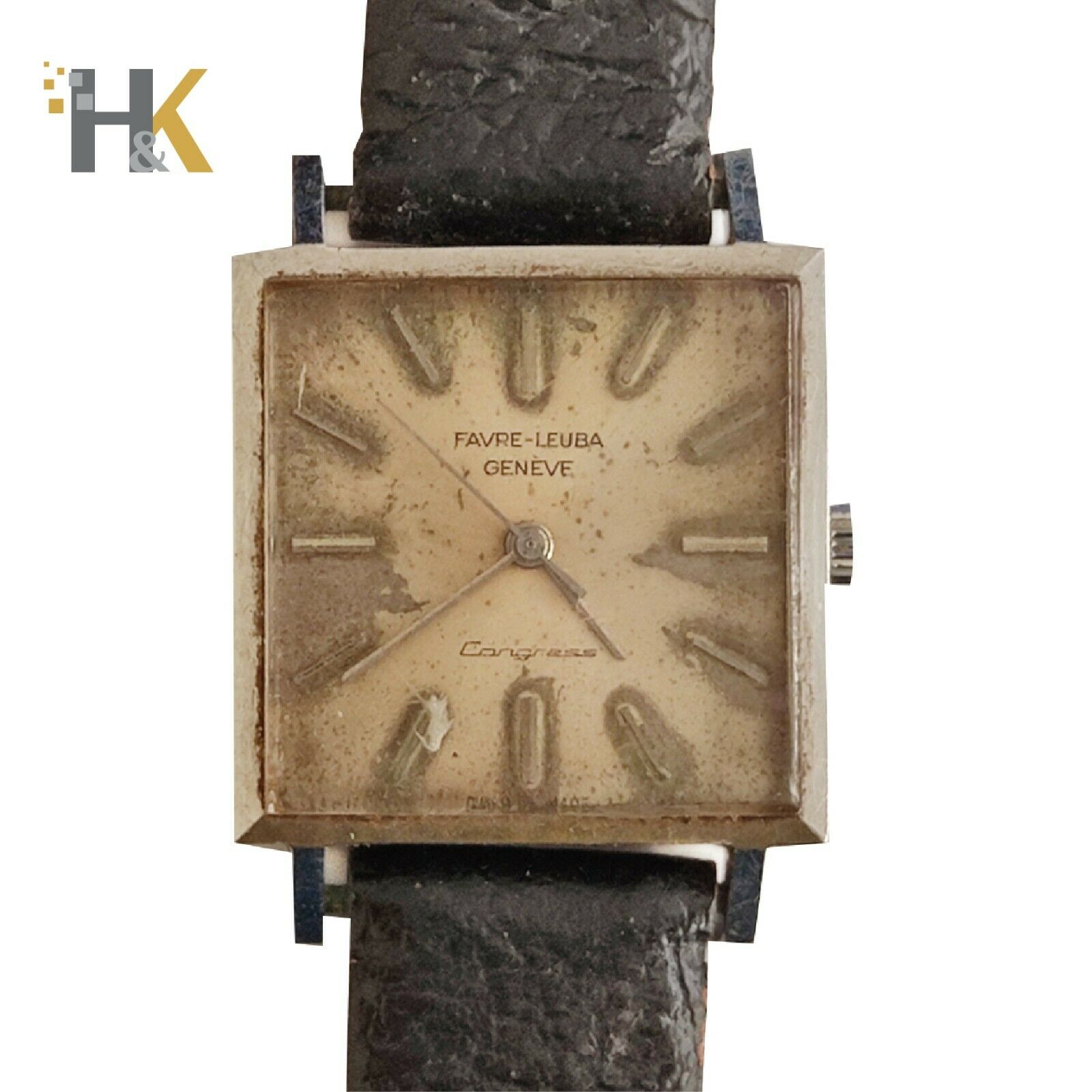 Montre Vintage Favre-Leuba Congress TV Dial - Homme, Années 70, Fabrication Suisse, Occasion