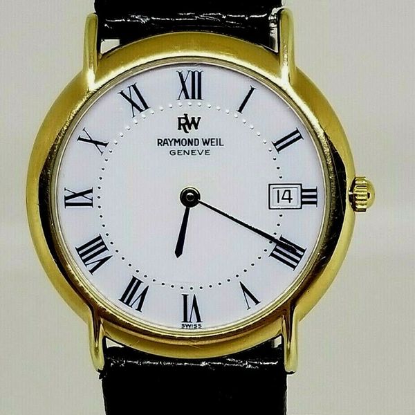 Raymond Weil 9140 Geneve Midsize Gold 18K Electroplated Quartz Watch ...