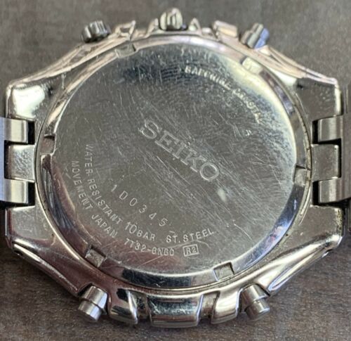 Vintage Seiko Arcadia 7T32-6N60 Chronograph 100M Quartz Men's Stainless  Watch | WatchCharts