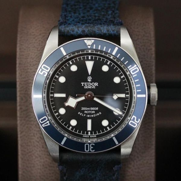 FSOT: Tudor Heritage Black Bay 79220B ** MIDNIGHT ** Blue Bezel MINT ...