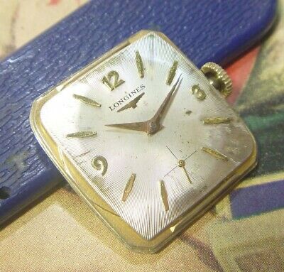 VERY RARE 1962 Longines 1087 17J ASYMMETRIC 10K YGF Case Radiating