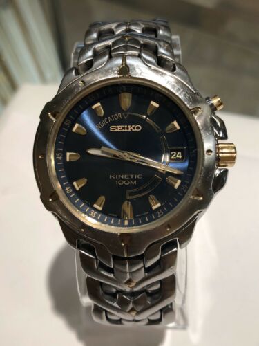 SEIKO Kinetic Watch 5M62-0D10 W/Date 100 Meters Water Resistant |  WatchCharts