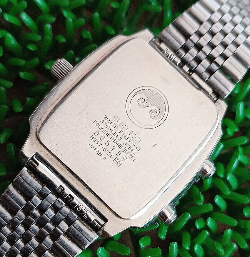 VINTAGE SEIKO SILVERWAVE DIGITAL - ANALOG QUARTZ H357-5120 ALARM