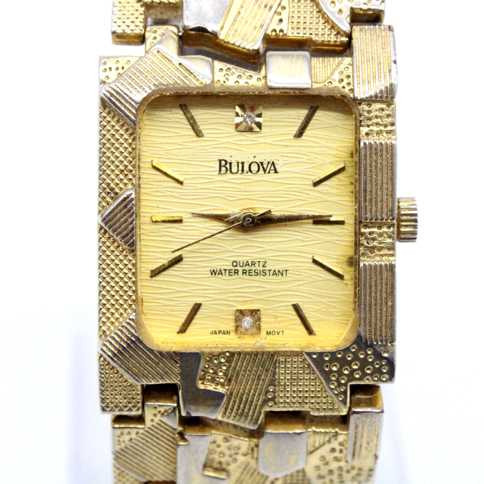 Vintage cheapest Bulova Diamond 18K Gold Plated Watch