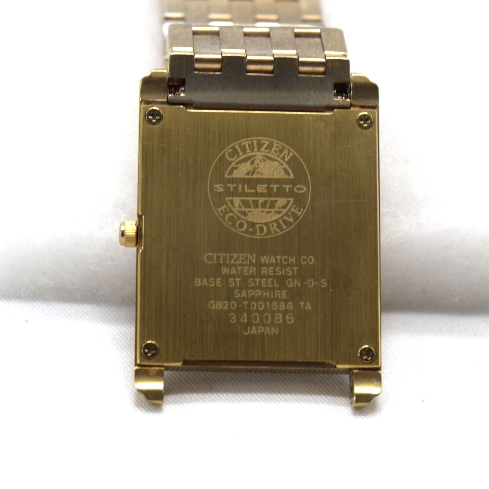 Slim Citizen Stiletto Eco-Drive G820-T001688 Tank Sapphire Crystal