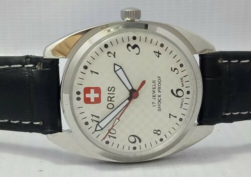 Vintage Oris Swiss Cross 17 Jewel Men s Watch Geometric Checker