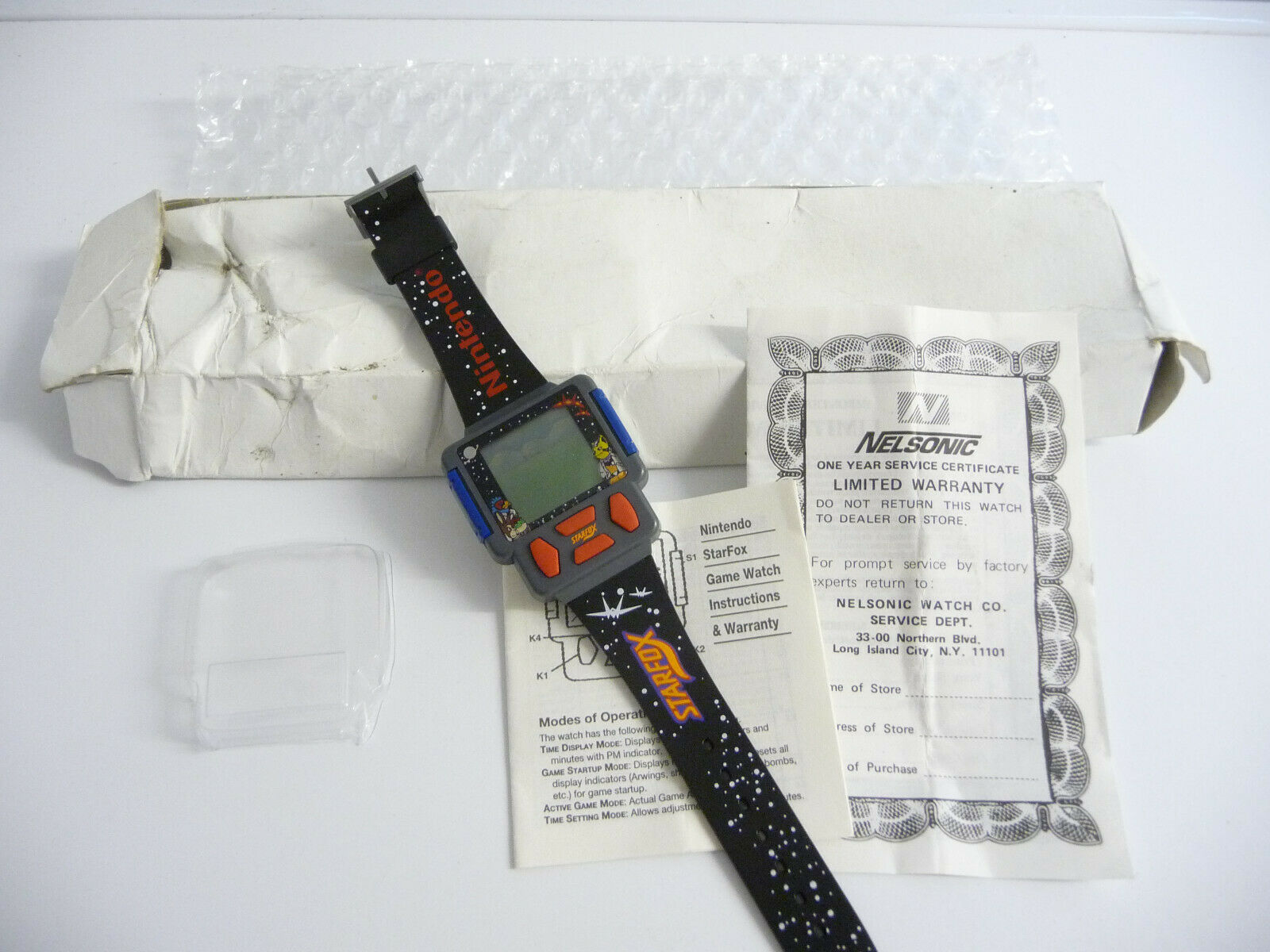 Vintage 1990's era Nintendo StarFox game watch Nelsonic mail away