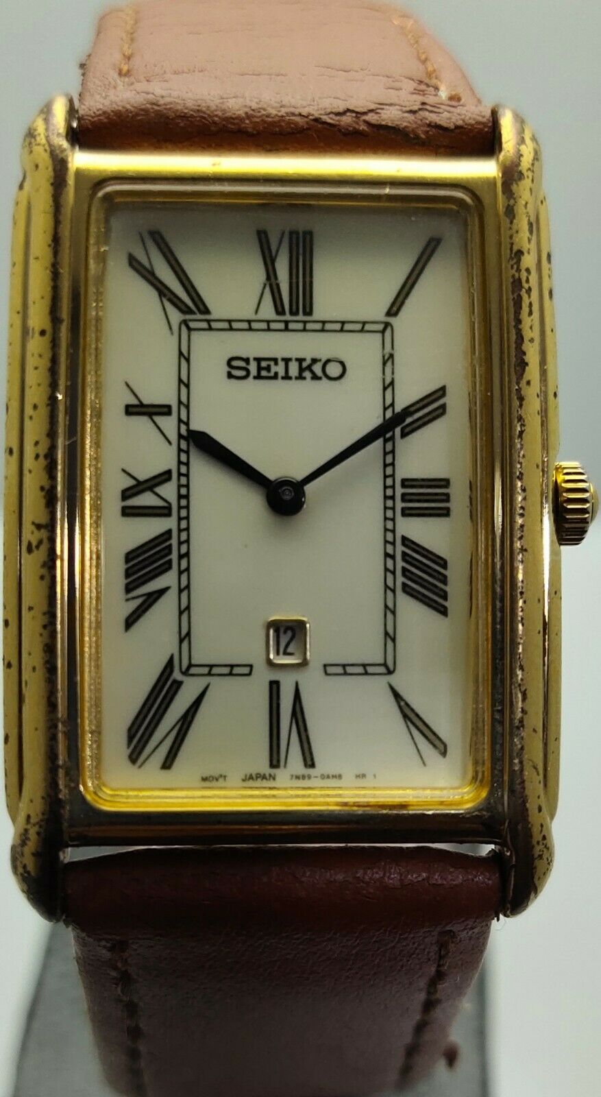 VINTAGE SEIKO QUARTZ 7N89 0AD0 R2 JAPAN MODULE UNISEX WATCH