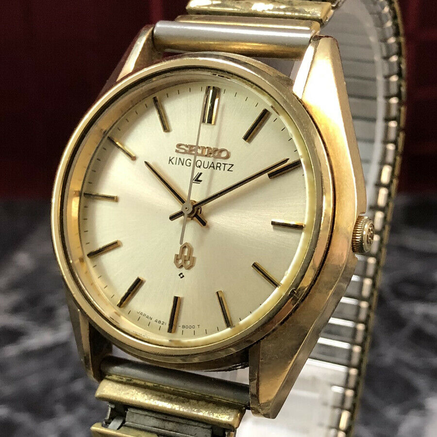 クォーツ・ SEIKO KING QUARTZ CAP GOLD 4823-8000 ⊜メンズ