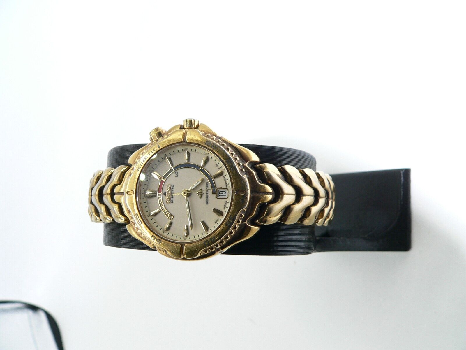 Women's Seiko Kinetic Sports 100 Watch 3M22-0899 Gold Tone
