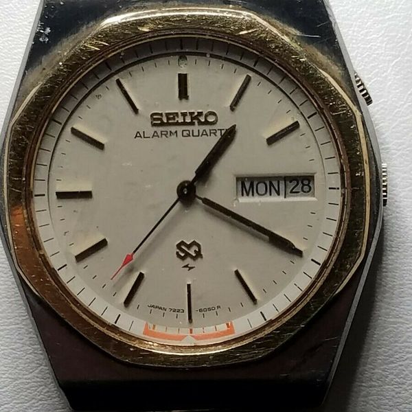 Rare Vintage Seiko Alarm Quartz Watch SQ 72236050 For Parts OR Repair