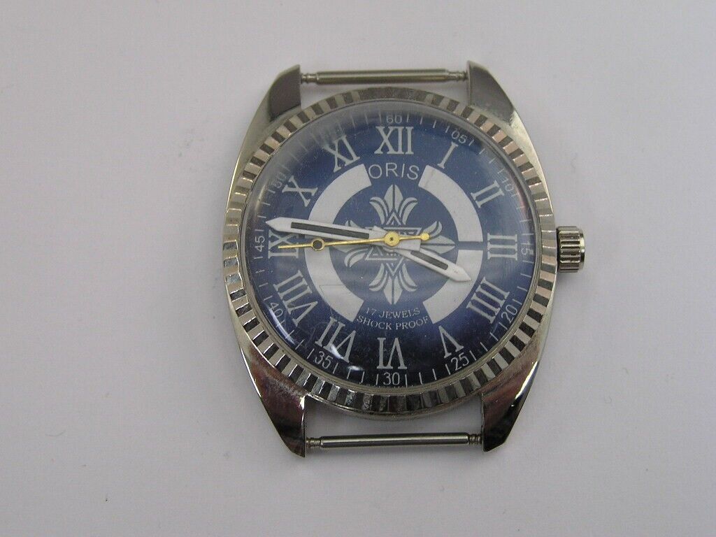 Vintage Oris Watch Fancy Dial 17 Jewels 1970 s for Repair