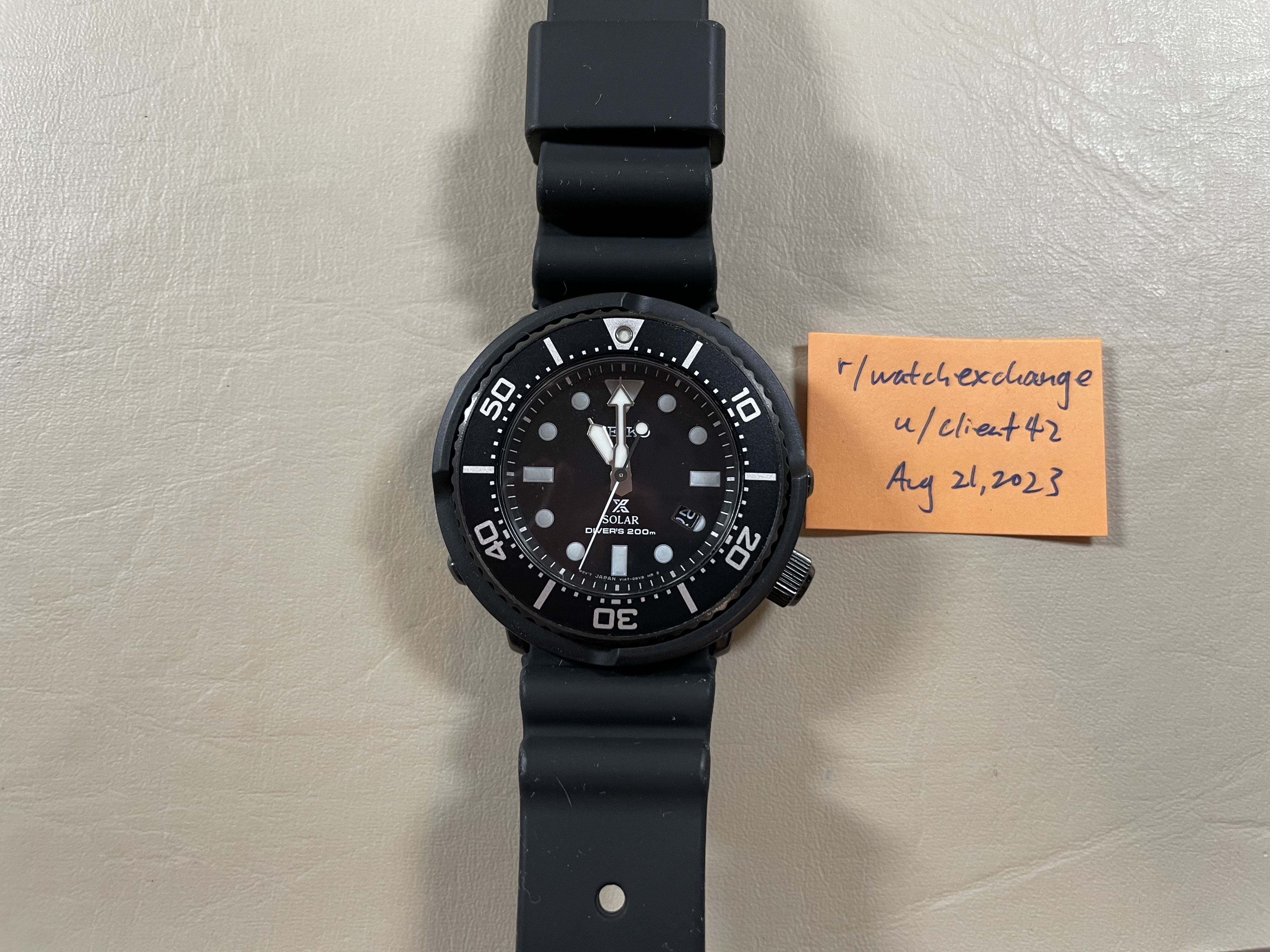 WTS] Seiko x Lowercase Prospex SBDN049 V147 Black Tuna Solar