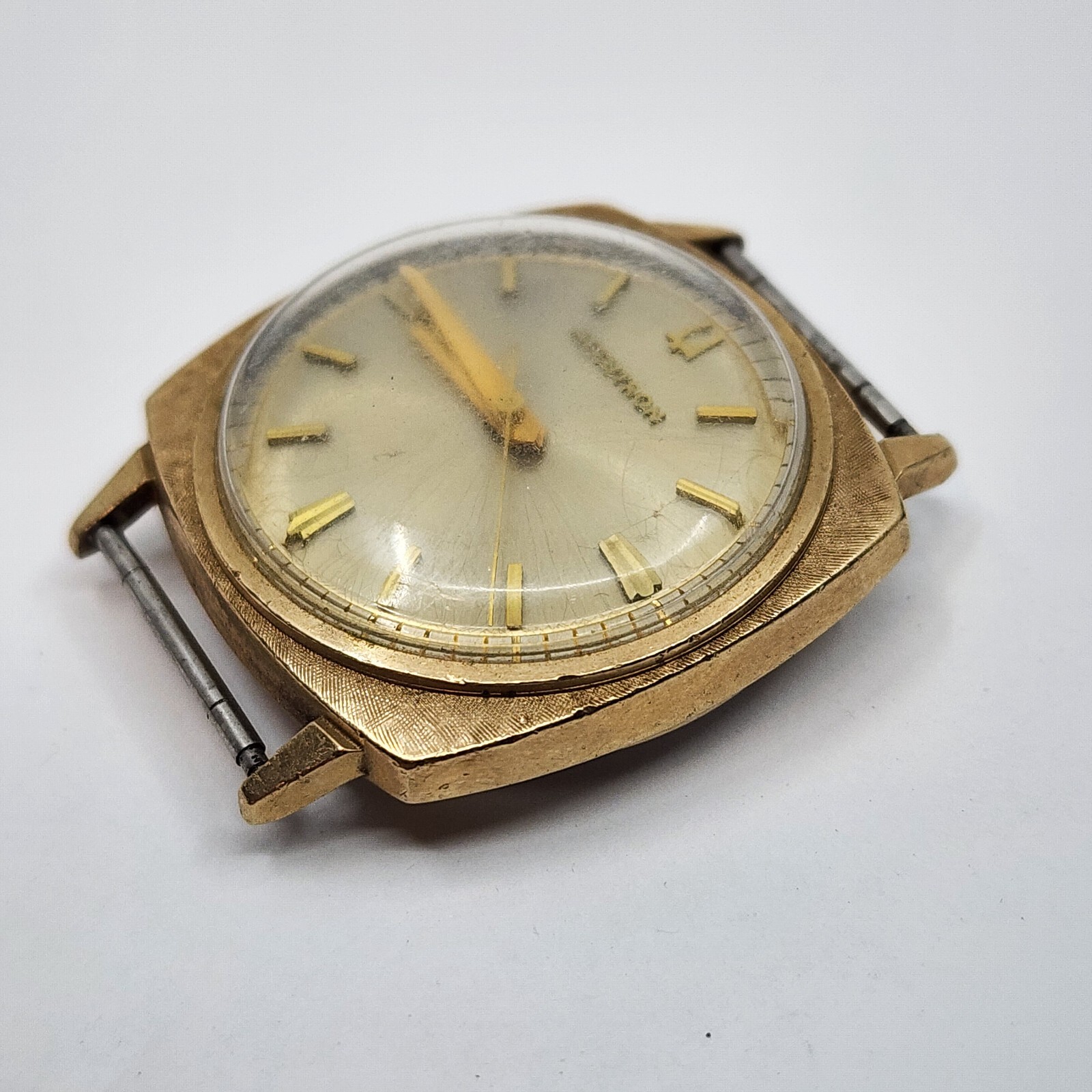 VINTAGE MENS BULOVA ACCUTRON 214 TUNING FORK WRISTWATCH STAINLESS STEEL