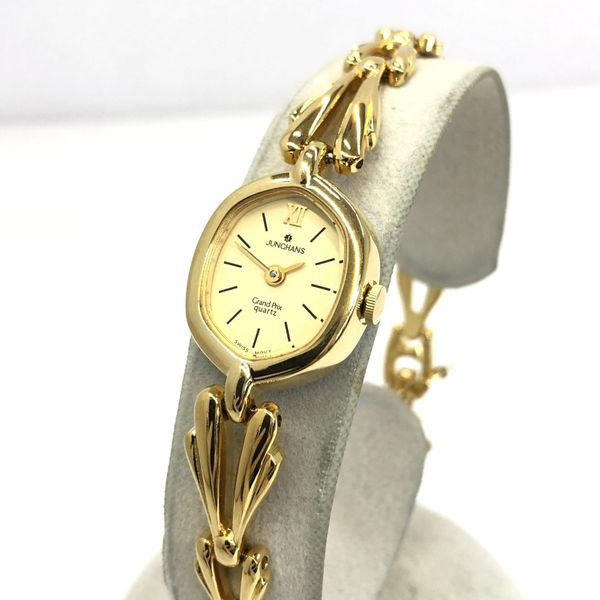 Junghans Quartz Watch Vintage Gold Plated Stainless Steel