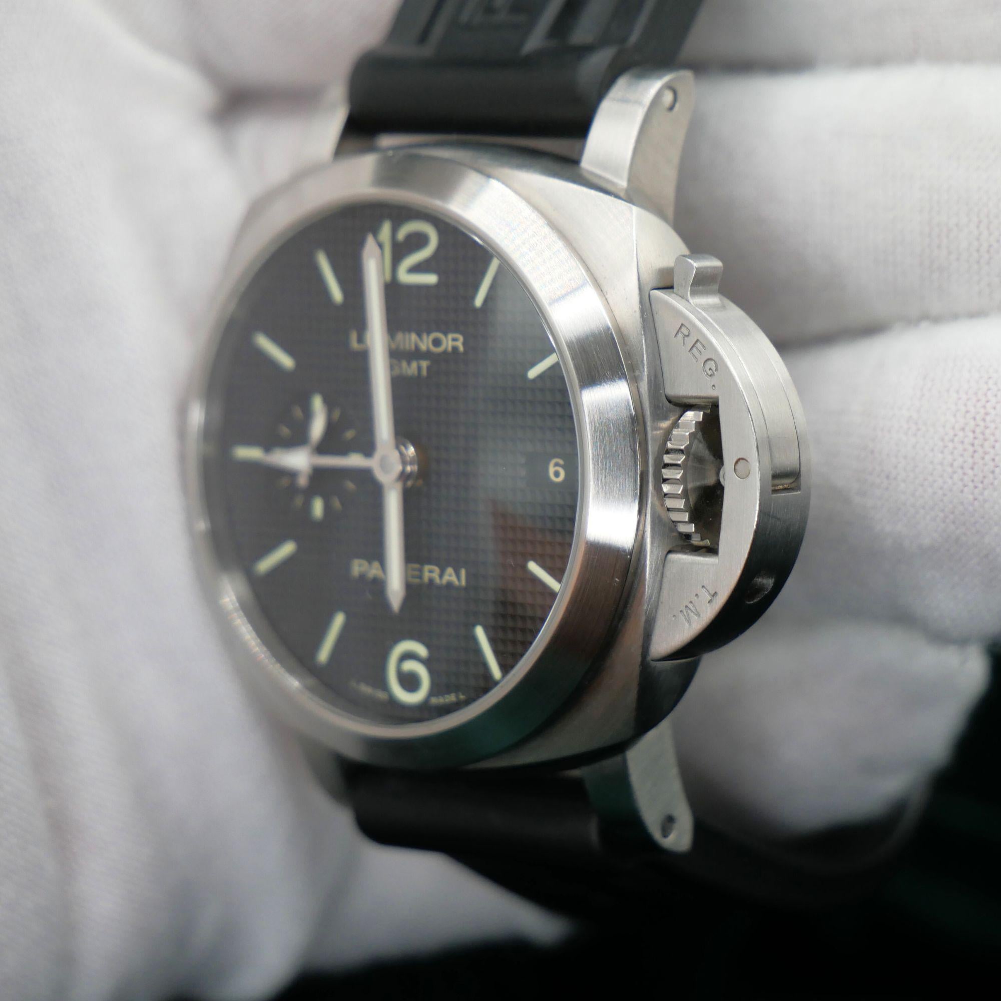 WTS Panerai Luminor 1950 3 Days GMT 42mm Waffle Paris Hobnail