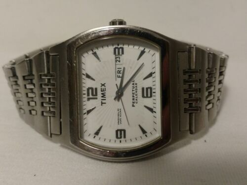 VINTAGE TIMEX MENS WATCH PERPETUAL CALENDAR INDIGLO WR100M SQUARE T2B961. |  WatchCharts