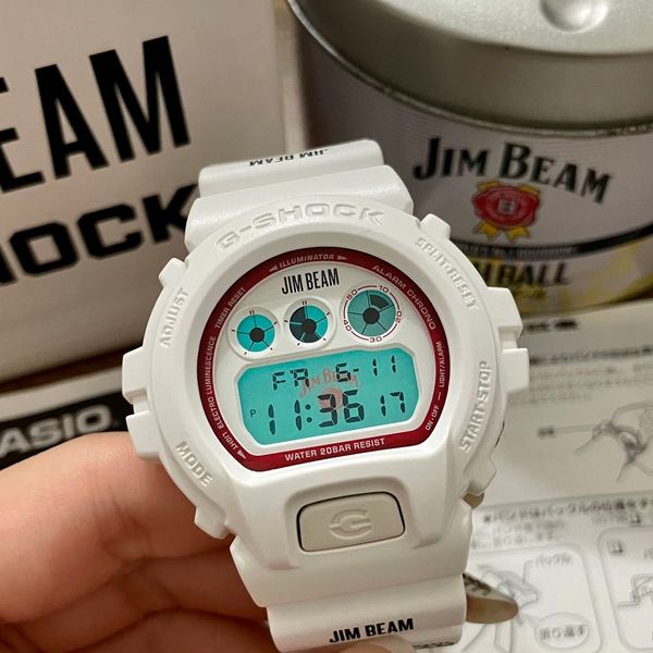 Limited Edition Jim Beam X G-Shock Collab White DW6900 Watch 