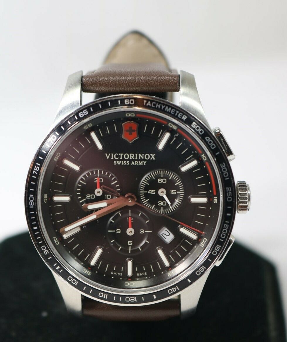 Victorinox Swiss Army Alliance Sport Chronograph Brown Leather