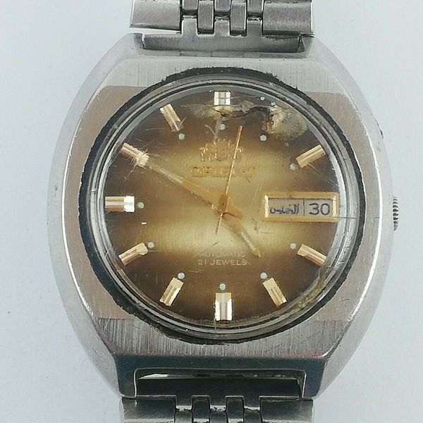 Vintage ORIENT H469615-6A Automatic 21 Jewels Japan Watch Not Working ...