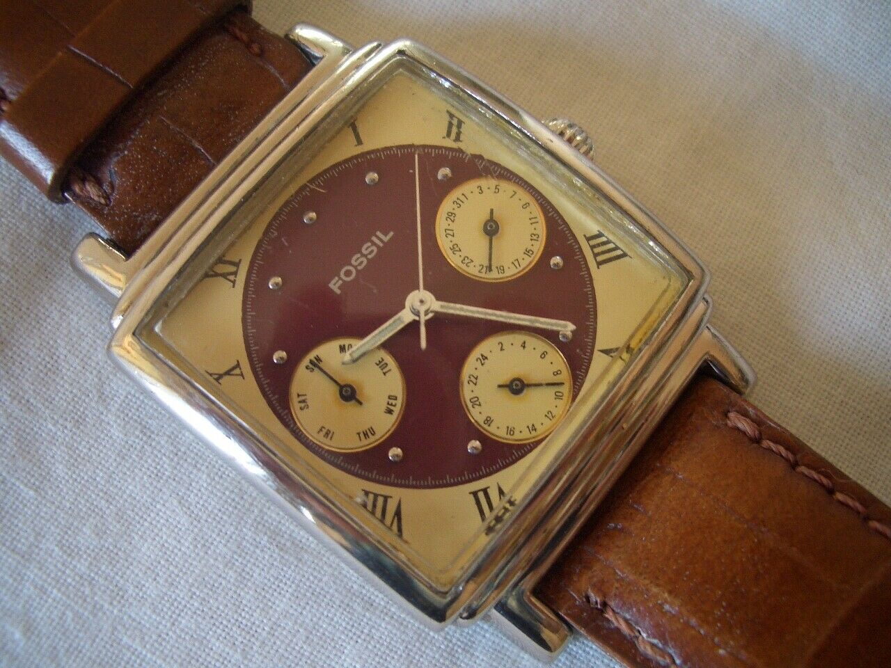 1995 FOSSIL TANK WATCH BQ-8755 Fossil Men main image 3