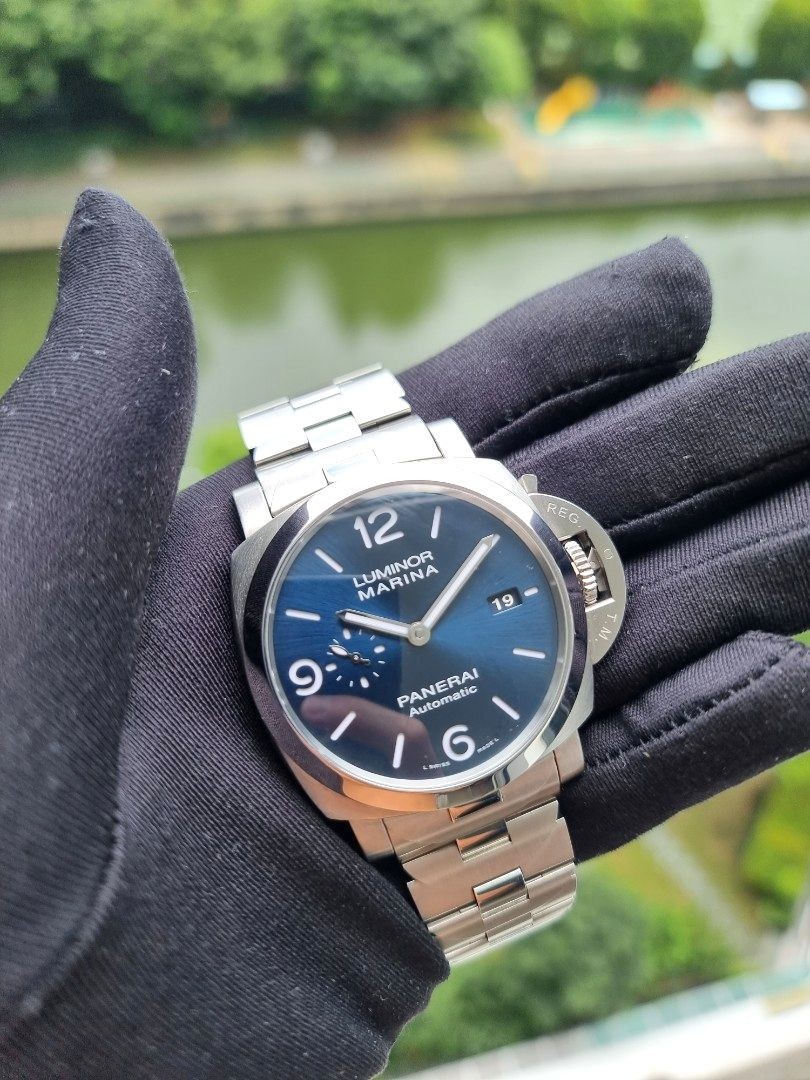 RARE PANERAI LUMINOR MARINA SPECCHIO BLU BLUE PAM1316 PAM01316