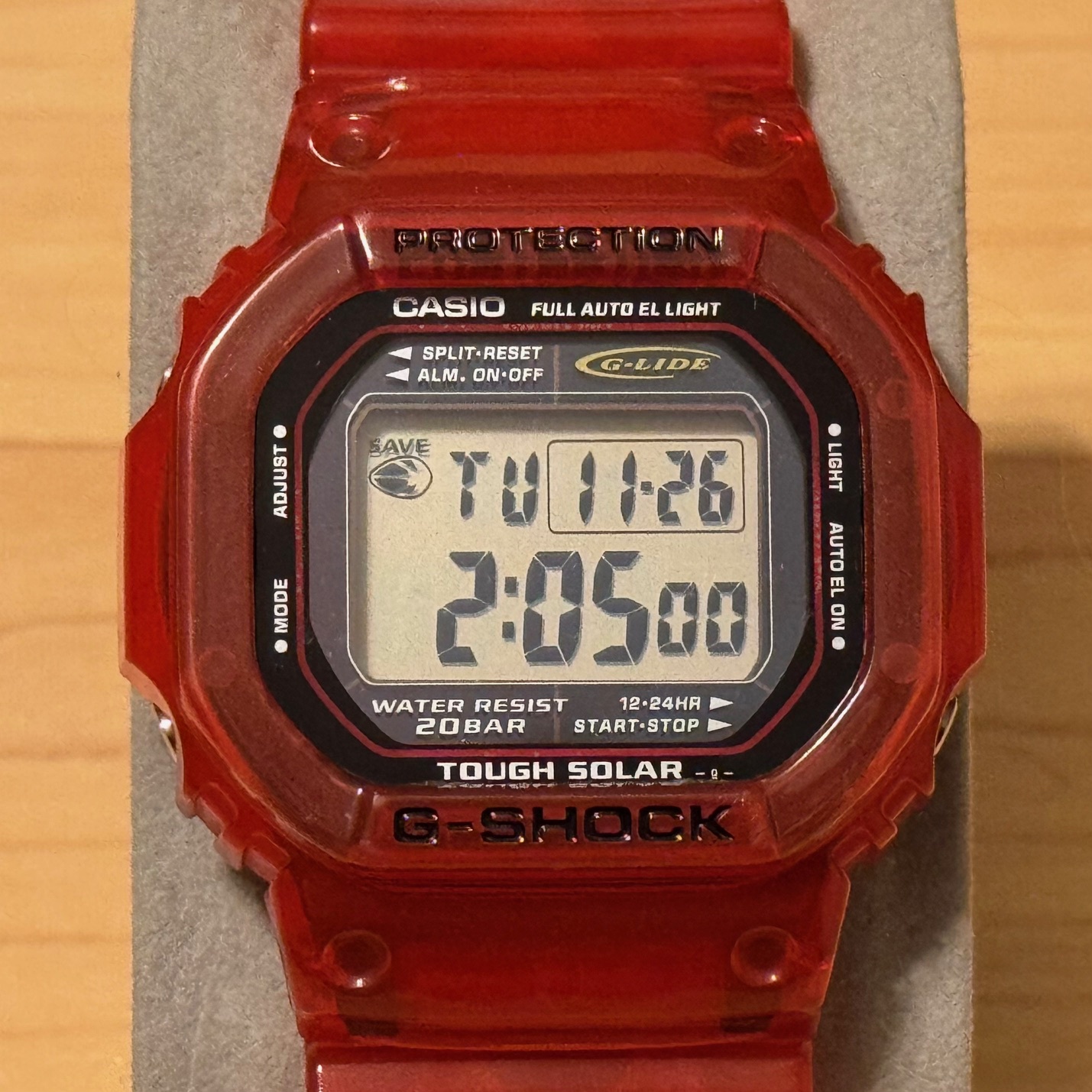 WTS] Casio G-Shock GL-200-4A Red Jelly Square Rare Vintage Digital 