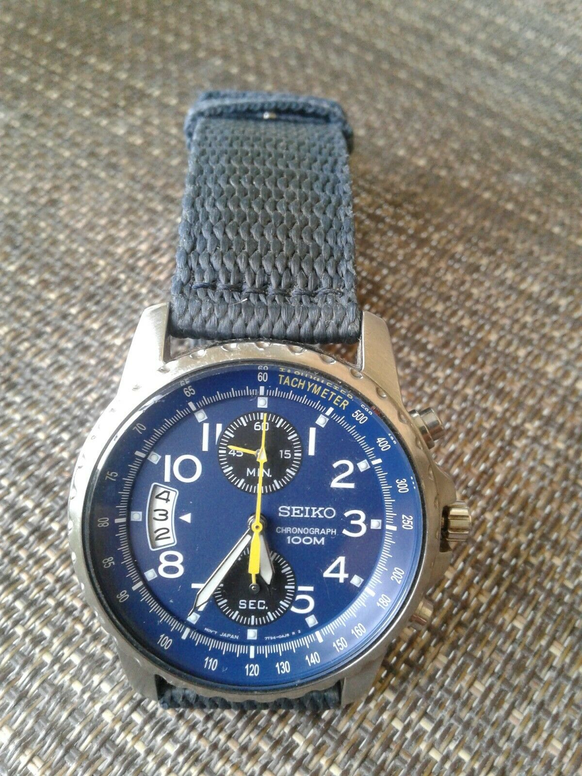 セイコー クロノグラフ 7T94-0AH0 セイコー SEIKO☆クロノグラフ☆クオーツ☆ミリタリー時計☆7T94