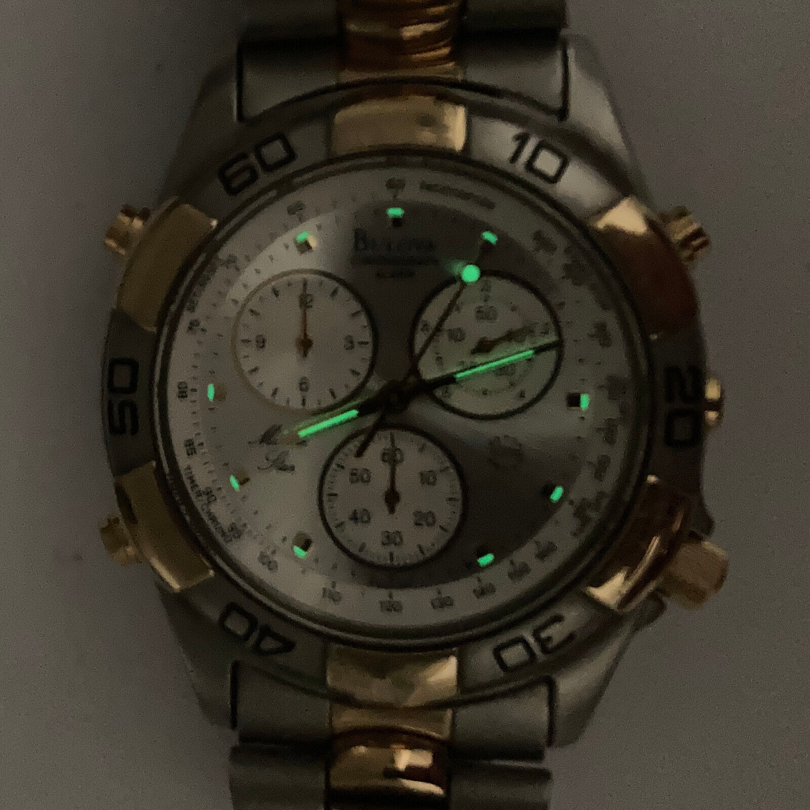 Bulova chronograph alarm on sale marine star 100m