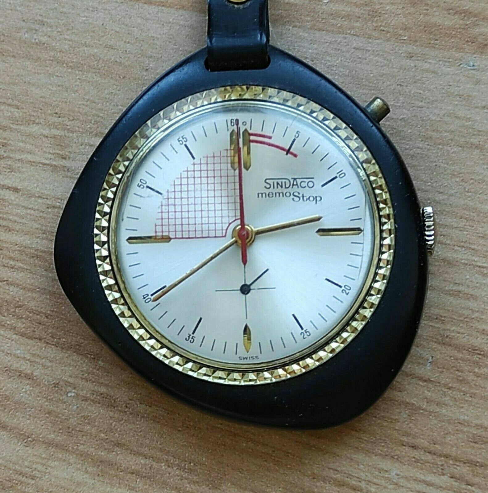 SINDACO Memo Stop chronograph Stopwatch swiss made 45mm Vintage