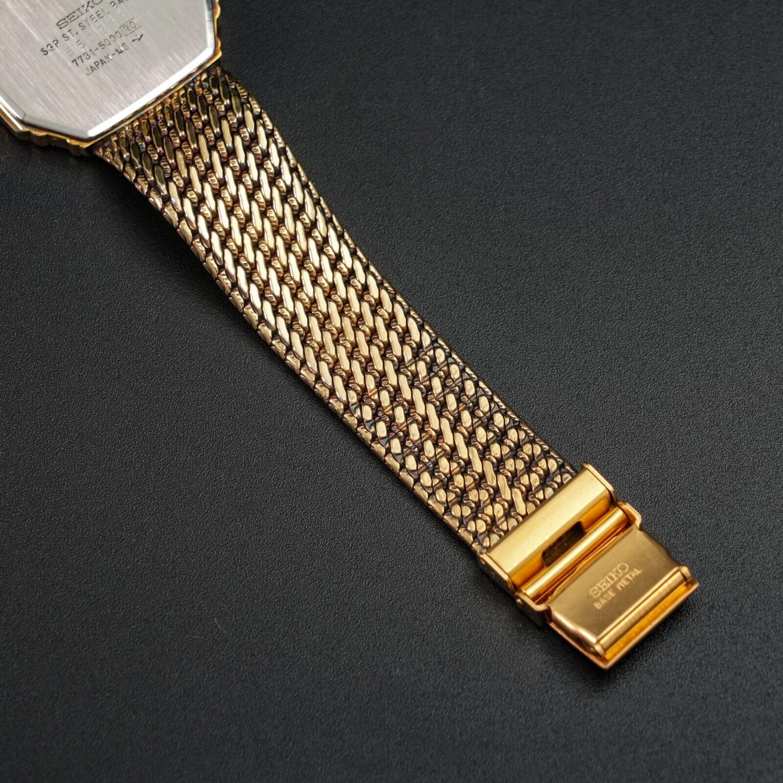 New Battery [N-MINT] SEIKO Dolce 7731-5000 1P Diamond Vintage Men 
