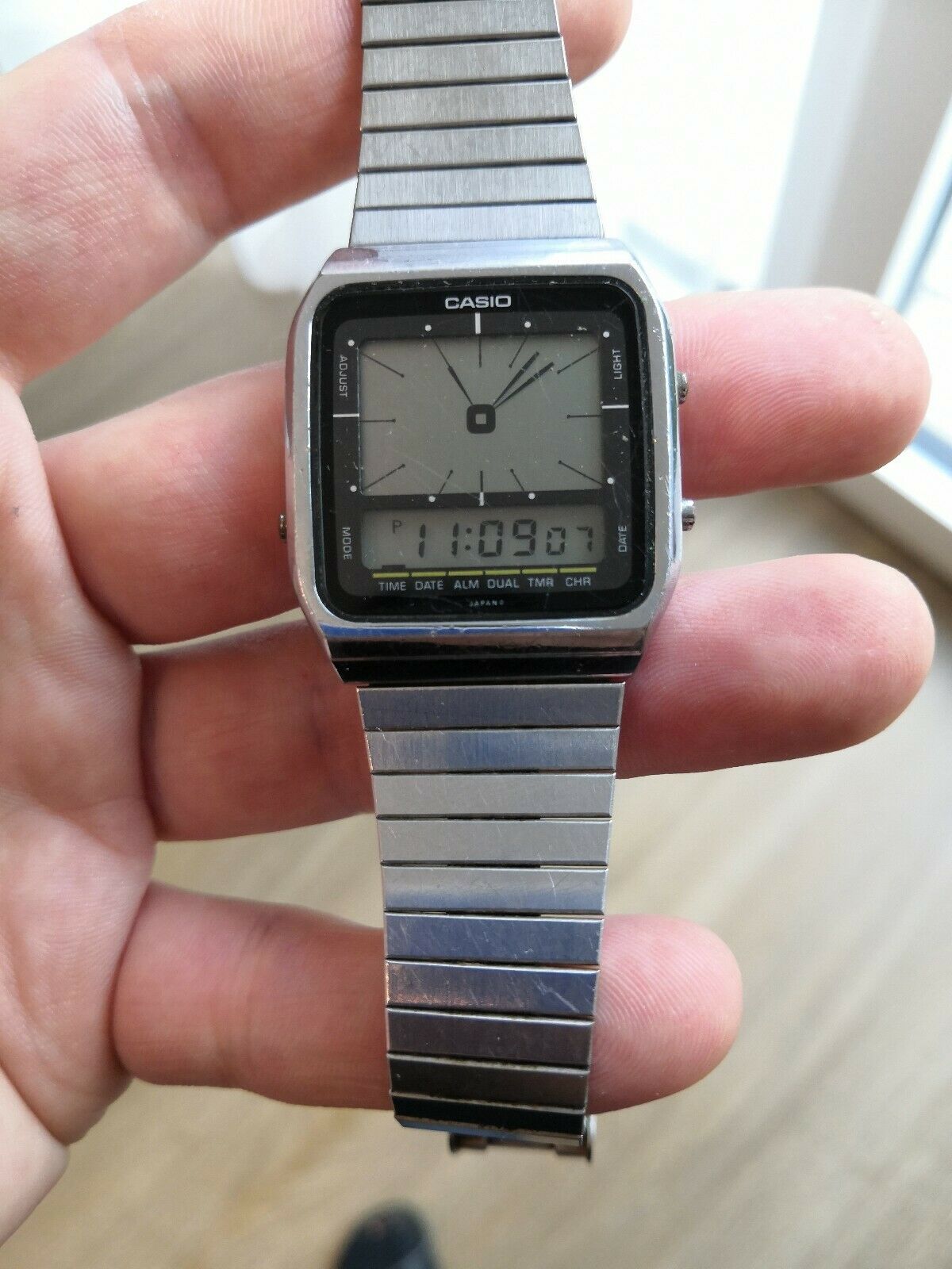 Casio AE-70 rare module 187 with light, good condition,digital