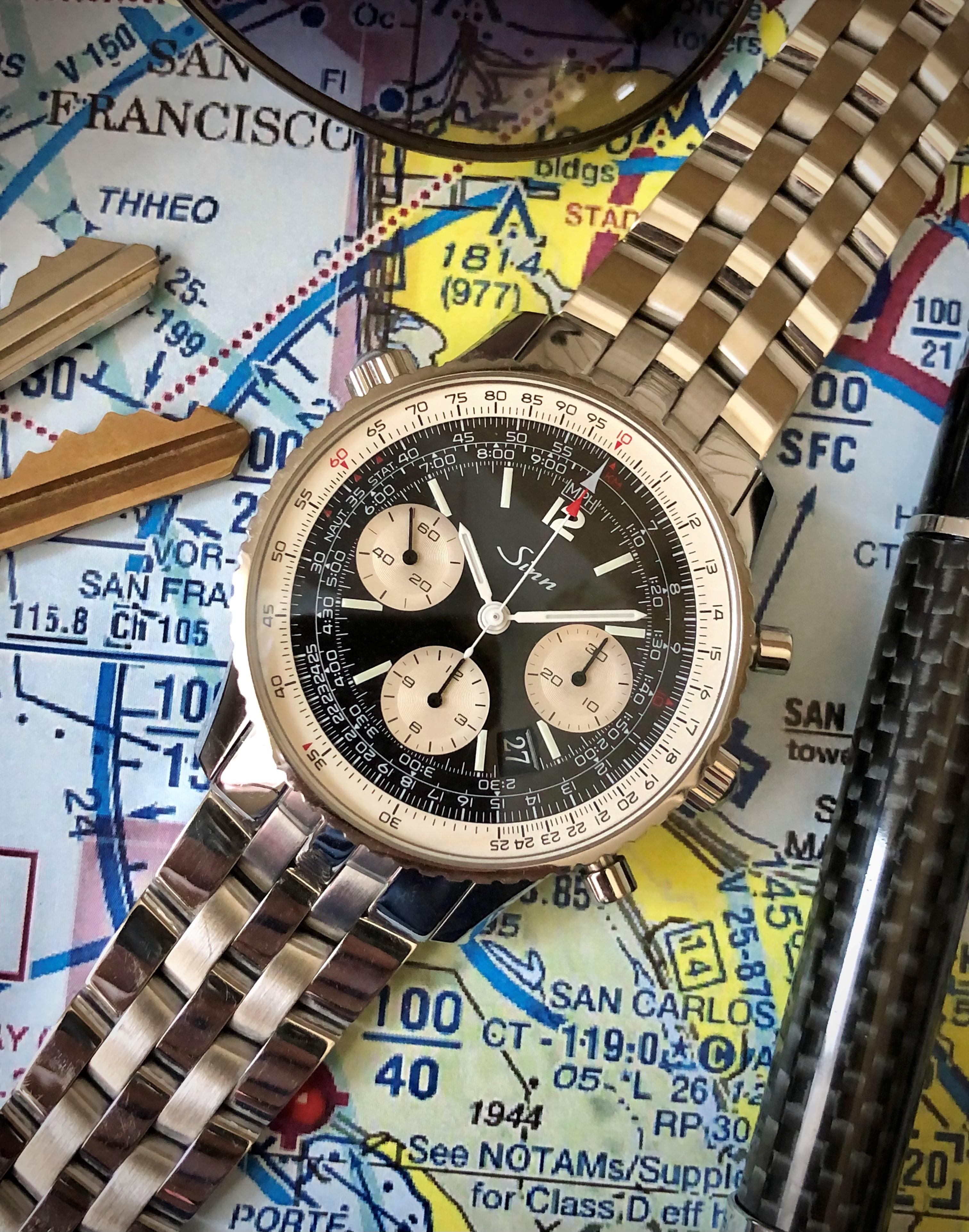 WTS Sinn 903 St Navitimer on Fine Link Bracelet FULL KIT