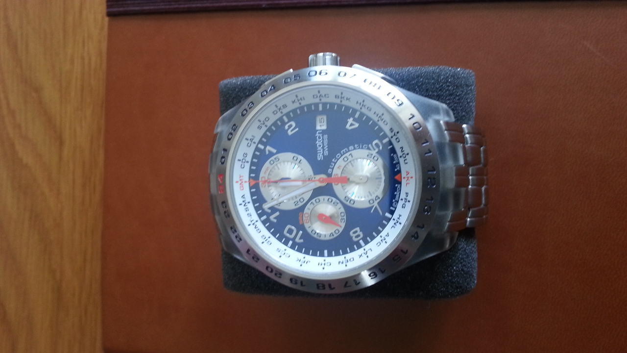 FS Swatch Irony Blunge Automatic Chronograph model SVGK400G