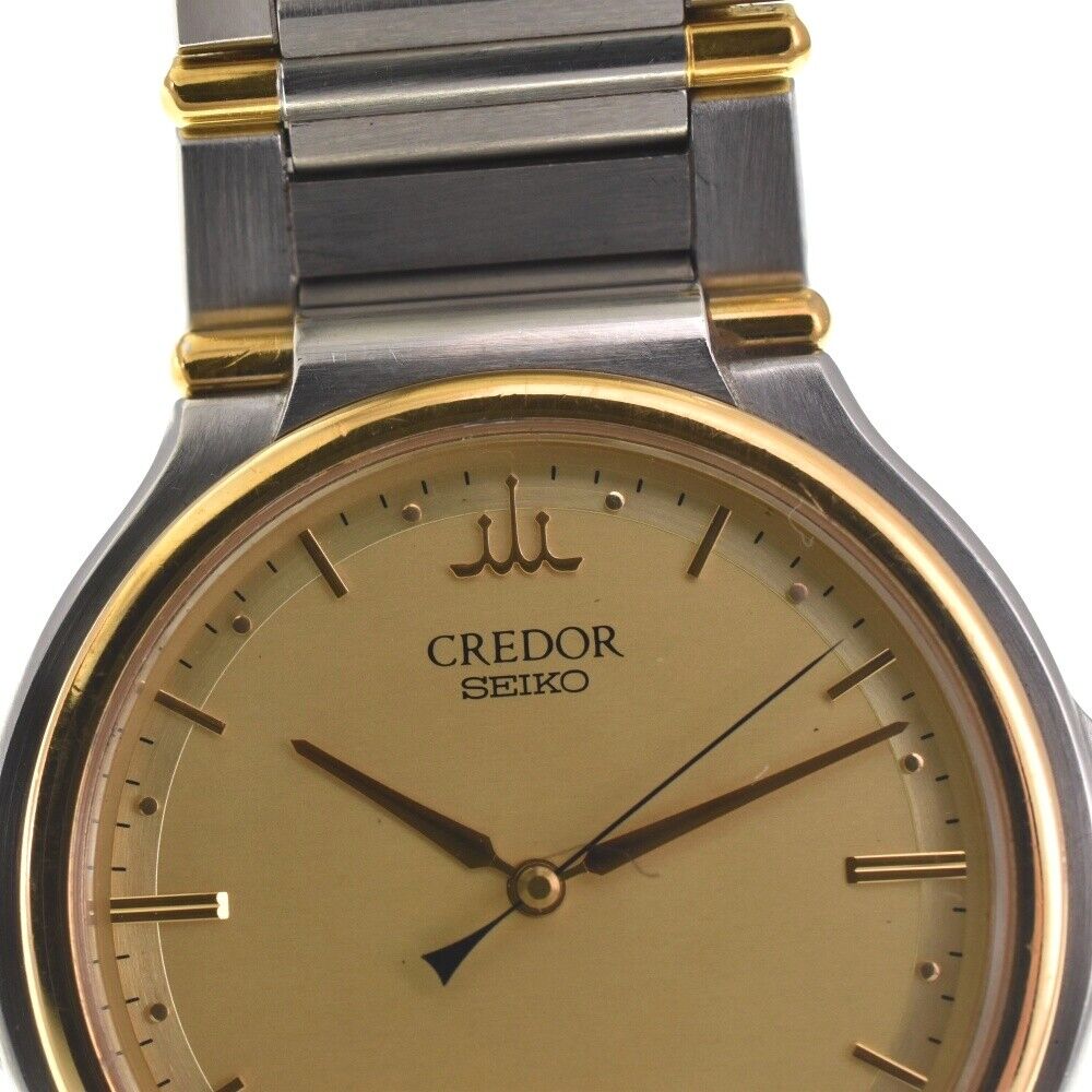 SEIKO CREDOR 9571-7000 Stainless Steel/Gold Plated Quartz Men's