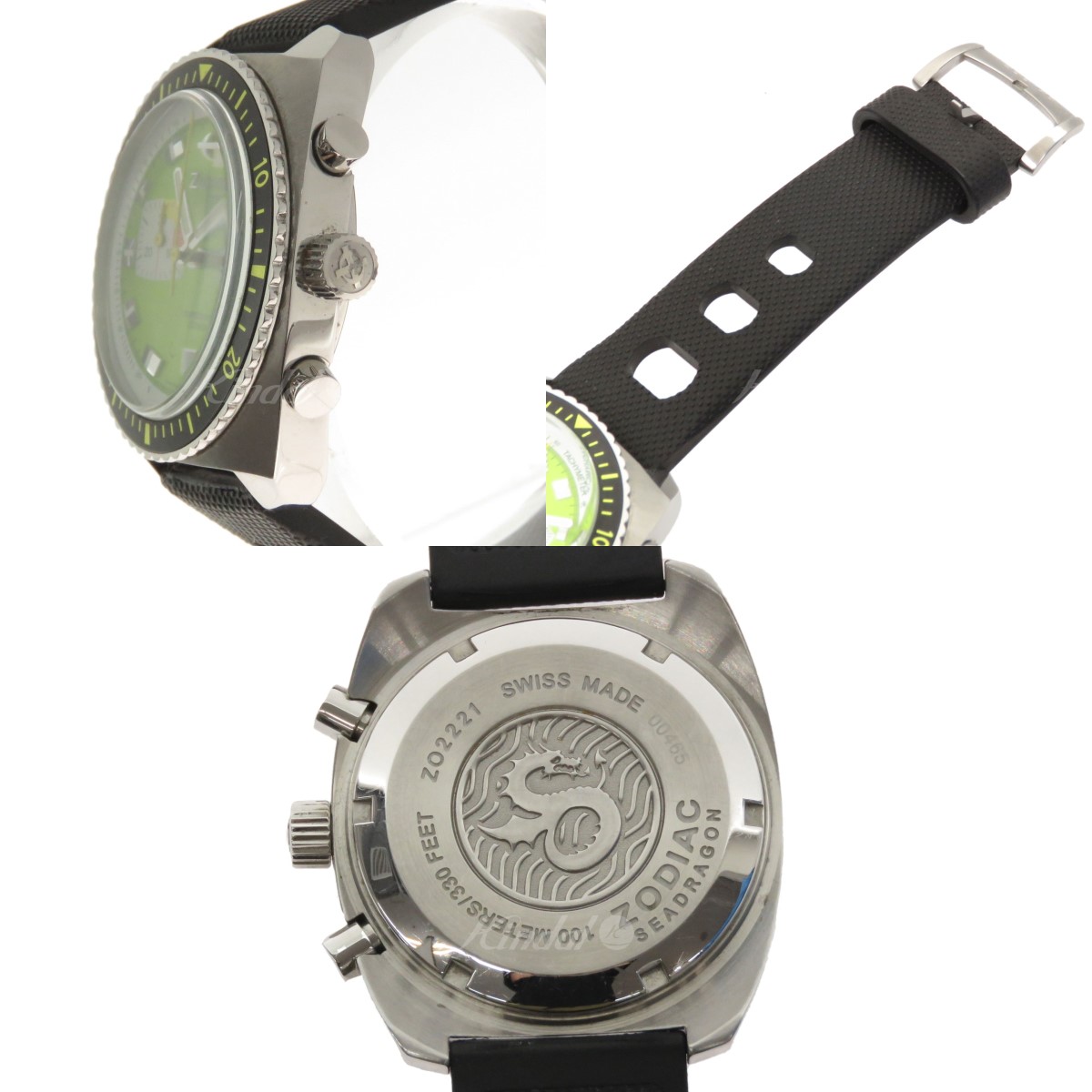 Used] Zodiac Chronograph Watch Sea Dragon ZO2221 Quartz Light