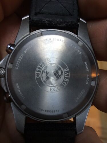 Mens Citizen Eco Drive H500 K006937 Titanium Chronograph WR200