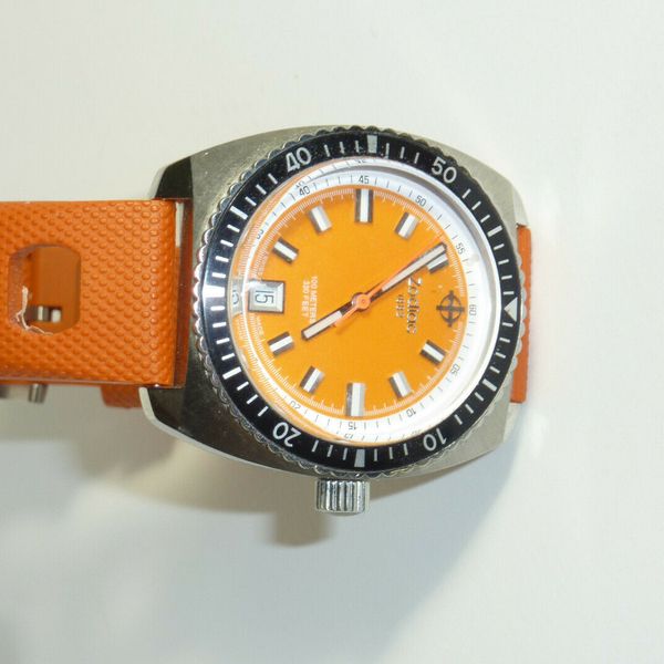 ZONO_ vintage,antique  ZODIAC 1882 Wristwatch Z02022 Orange Seadragon Watch | WatchCharts