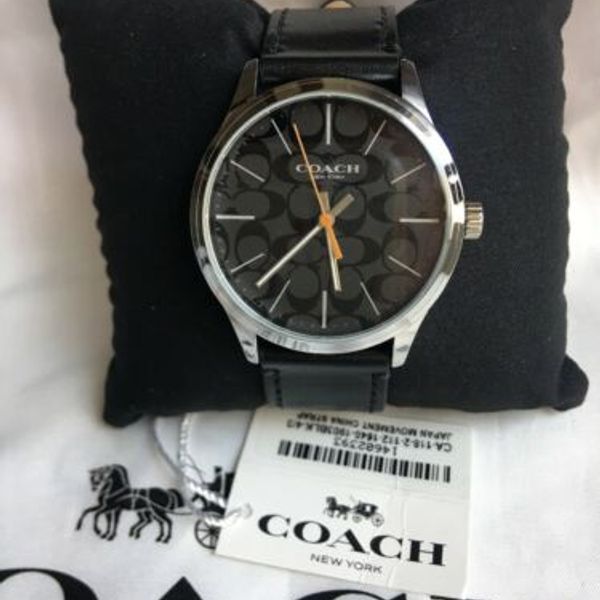 Coach Men s Watch Baxter 14602393 W1584 Leather Black 215 no Box WatchCharts Marketplace