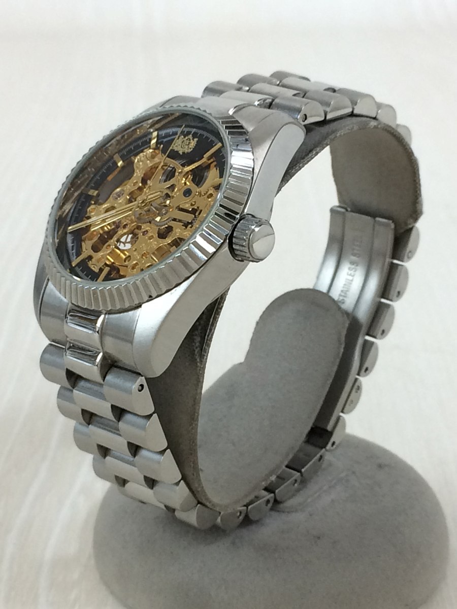 Orient Express OA-8031 back Skeleton Automatic SS gold SLV 10