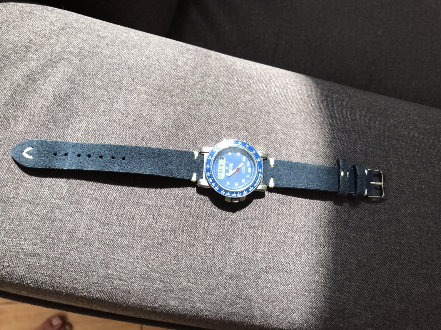 FS: Yema Rallygraf Paris Blue Quartz with Digital Alarm, Stopwatch