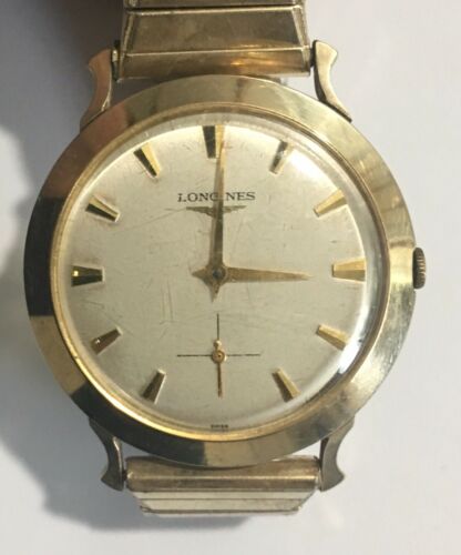 VINTAGE LONGINES 10K GOLD FILLED MEN S WATCH W SPEIDEL 10KGF TOP