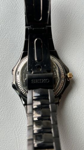 Seiko Coutura Kinetic Perpetual Watch Black Ion Finish 7D46 0AC0