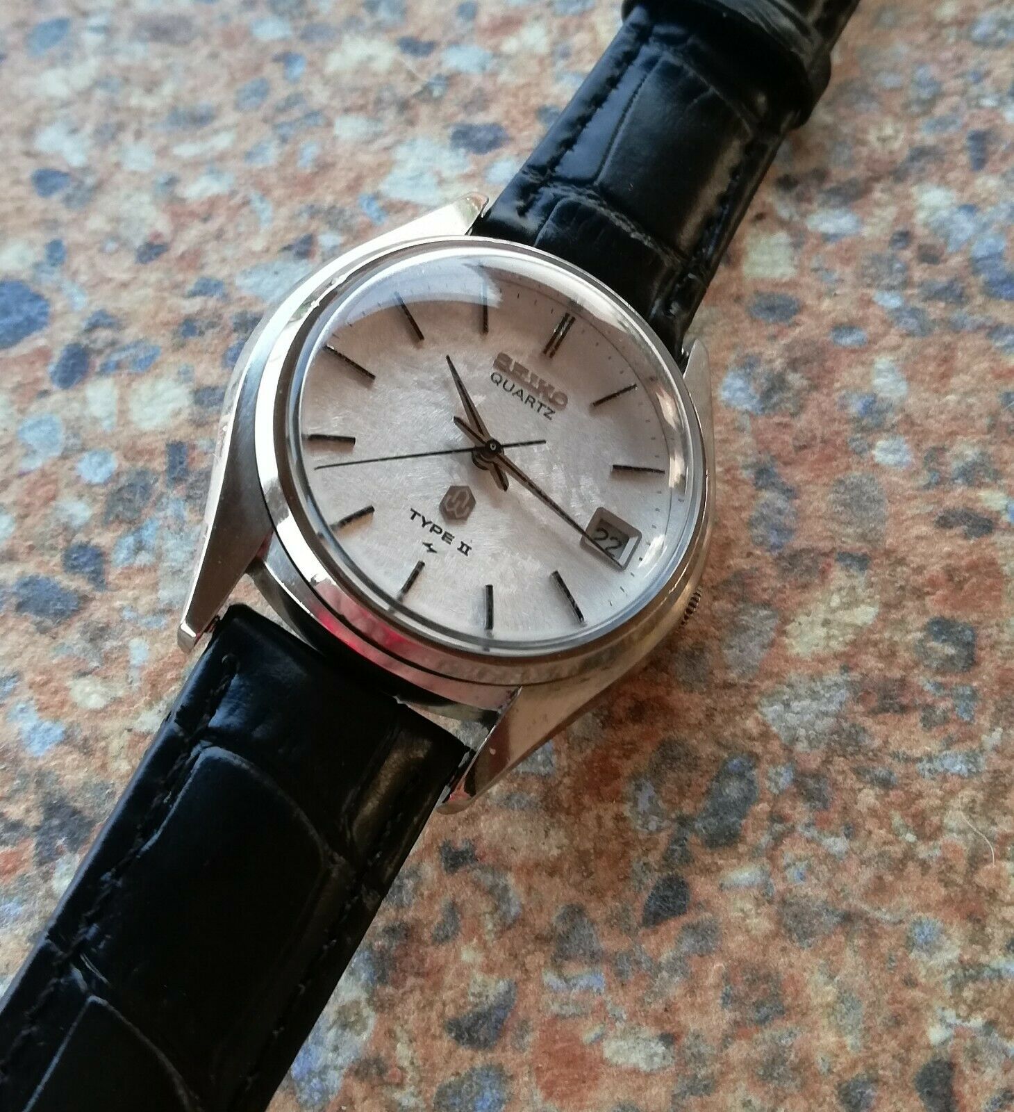 Vintage Seiko Type II Quartz JDM 4622 8000 August 1976 Snowflake