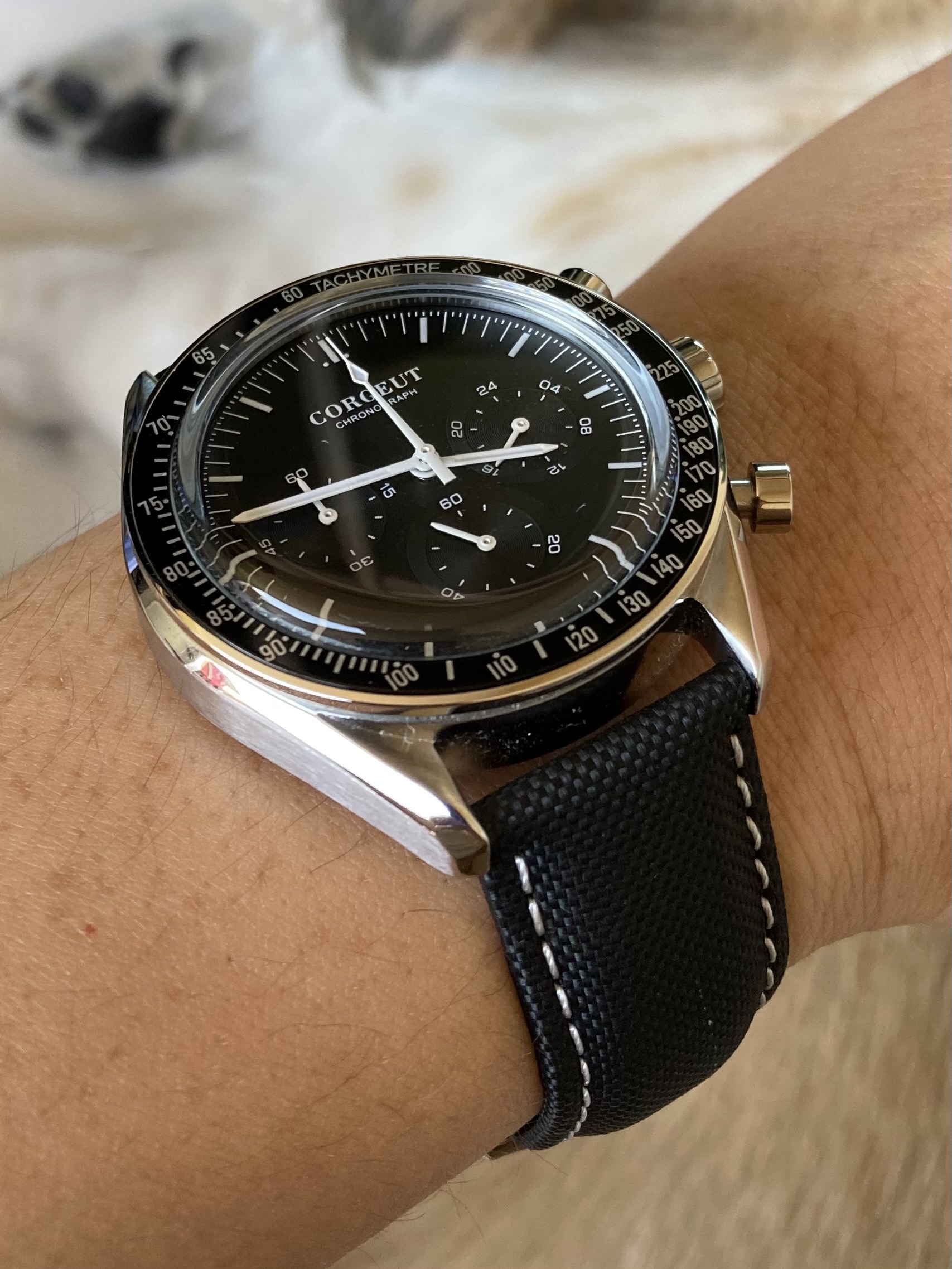 WTS MINT Corgeut Chronograph Speedmaster Homage WatchCharts Marketplace