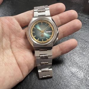 CITIZEN ANA-DIGI 8988 Q01920 STOP.W TEMP ALARM GOLD WR100M